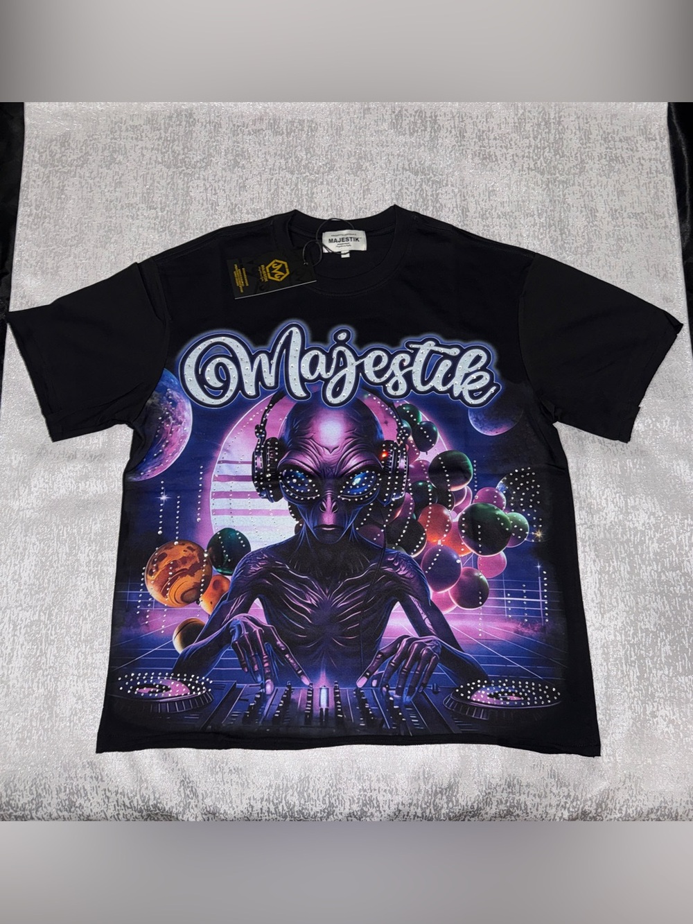 Majestik Black Alien DJ Graphic Tee